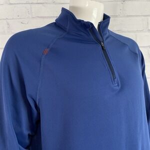 Rhone Pullover Men's Medium Session 1/4 Zip Sweater Jacket Golfing Blue Athletic